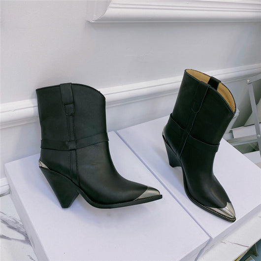 Botas para Mujer Punta Aguda con Refuerzo de Acero y Tacón Perfilado - Image 30
