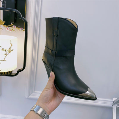 Botas para Mujer Punta Aguda con Refuerzo de Acero y Tacón Perfilado - Image 31