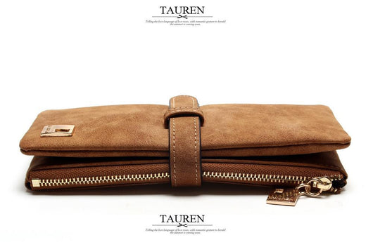 Billetera Larga Coreana de Cuero Mate con Doble Compartimento y Múltiples Tarjetas para Mujer - Image 22