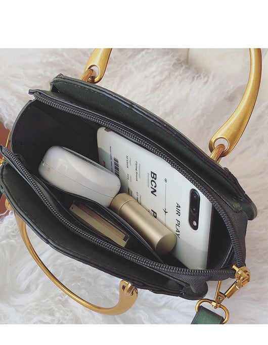 Bolso Redondo de Remaches Portátil - Bandolera Elegante Estilo Coreano para Mujer - Image 12