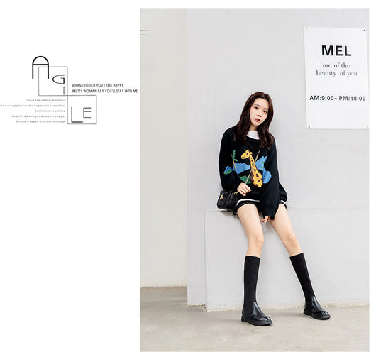 Botas de Punto Elástico para Mujer - Estilo Influencer Versátil - Image 7