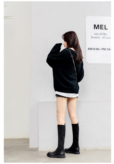 Botas de Punto Elástico para Mujer - Estilo Influencer Versátil - Image 8