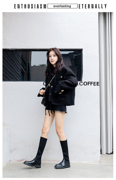 Botas de Punto Elástico para Mujer - Estilo Influencer Versátil - Image 10