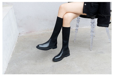 Botas de Punto Elástico para Mujer - Estilo Influencer Versátil - Image 16