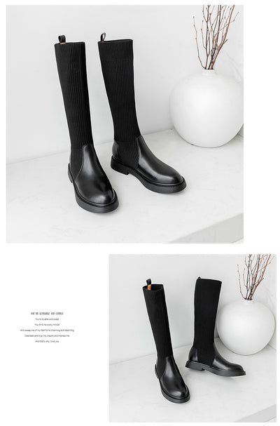 Botas de Punto Elástico para Mujer - Estilo Influencer Versátil - Image 17