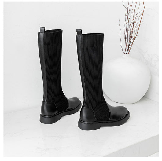 Botas de Punto Elástico para Mujer - Estilo Influencer Versátil - Image 18