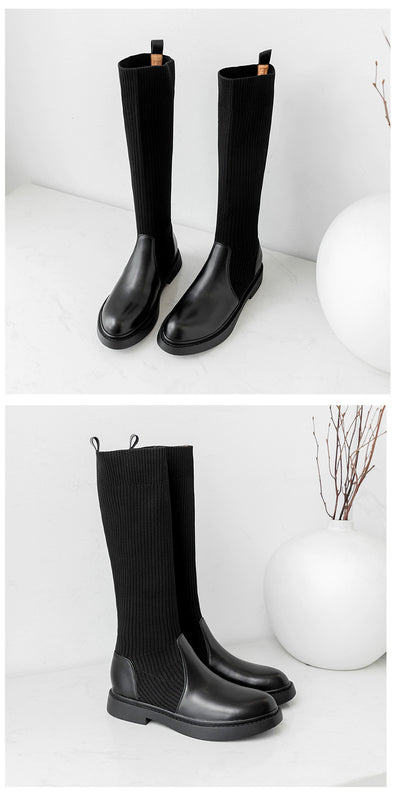 Botas de Punto Elástico para Mujer - Estilo Influencer Versátil - Image 19