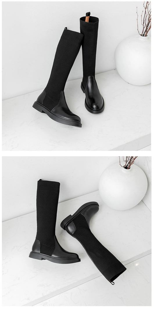 Botas de Punto Elástico para Mujer - Estilo Influencer Versátil - Image 20
