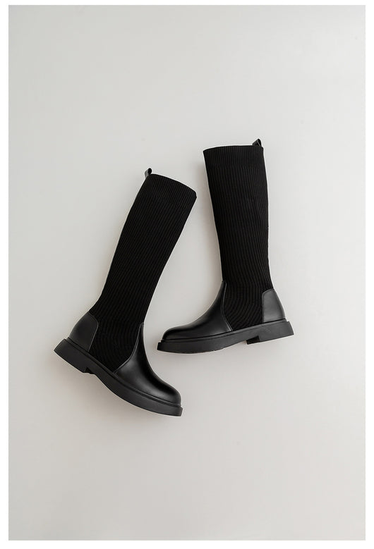 Botas de Punto Elástico para Mujer - Estilo Influencer Versátil - Image 23