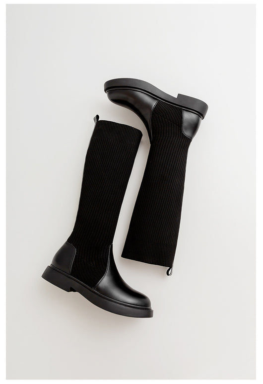 Botas de Punto Elástico para Mujer - Estilo Influencer Versátil - Image 24