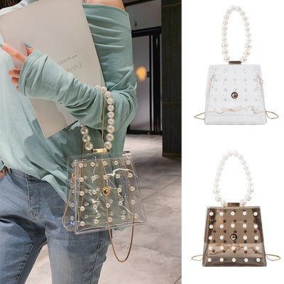 Bolso de Hombro con Cadena y Perlas - Image 6