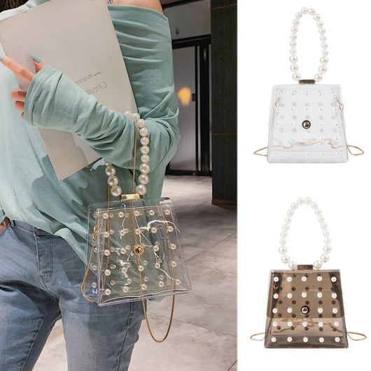 Bolso de Hombro con Cadena y Perlas - Image 6