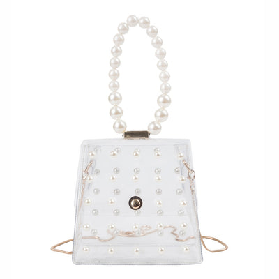 Bolso de Hombro con Cadena y Perlas - Image 8