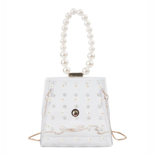 Bolso de Hombro con Cadena y Perlas - Image 8