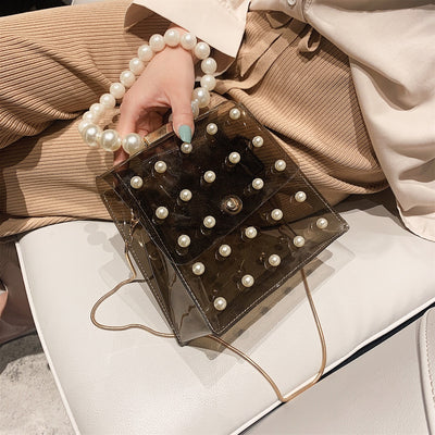 Bolso de Hombro con Cadena y Perlas - Image 10
