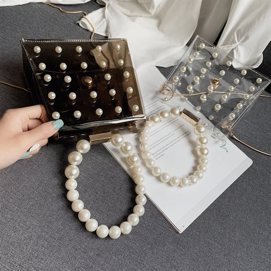 Bolso de Hombro con Cadena y Perlas - Image 11