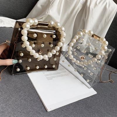 Bolso de Hombro con Cadena y Perlas - Image 12