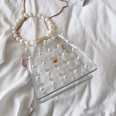 Bolso de Hombro con Cadena y Perlas - Image 13