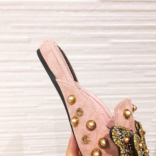Pantuflas Tipo Baotou con Mariposas de Strass y Punta Abierta - Image 28