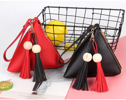 Bolso Mula Triangular con Monedero - Diseño Geométrico para Verano - Image 7