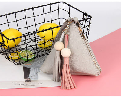 Bolso Mula Triangular con Monedero - Diseño Geométrico para Verano - Image 8