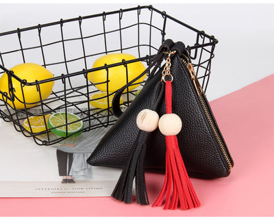 Bolso Mula Triangular con Monedero - Diseño Geométrico para Verano - Image 9