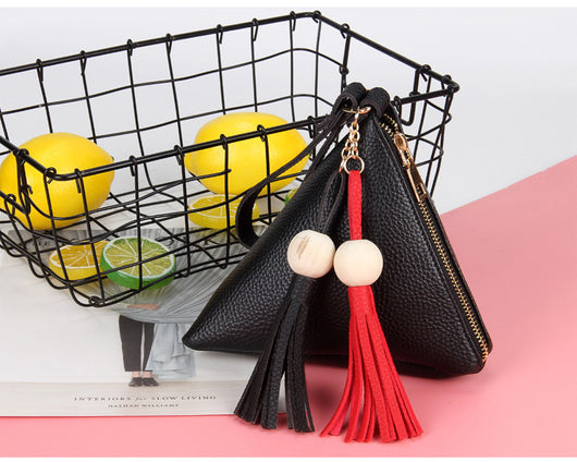 Bolso Mula Triangular con Monedero - Diseño Geométrico para Verano - Image 9