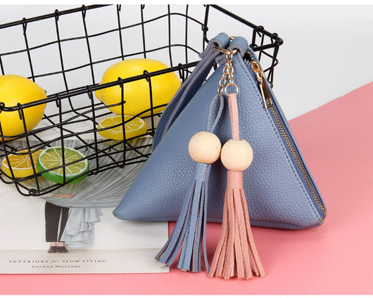 Bolso Mula Triangular con Monedero - Diseño Geométrico para Verano - Image 10