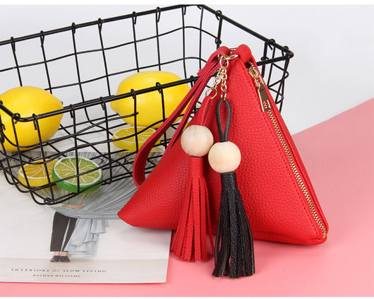Bolso Mula Triangular con Monedero - Diseño Geométrico para Verano - Image 11