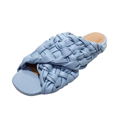 Sandalias Tejidas Cómodas de Tacón Plano para Mujer - Image 8