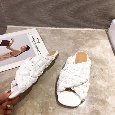 Sandalias Tejidas Cómodas de Tacón Plano para Mujer - Image 14