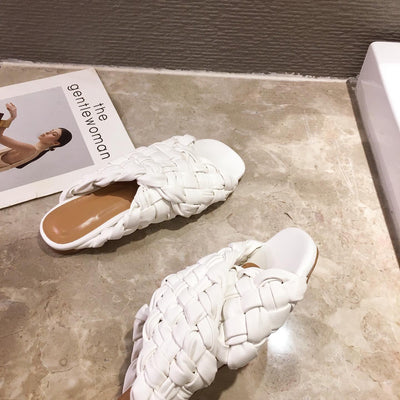 Sandalias Tejidas Cómodas de Tacón Plano para Mujer - Image 15