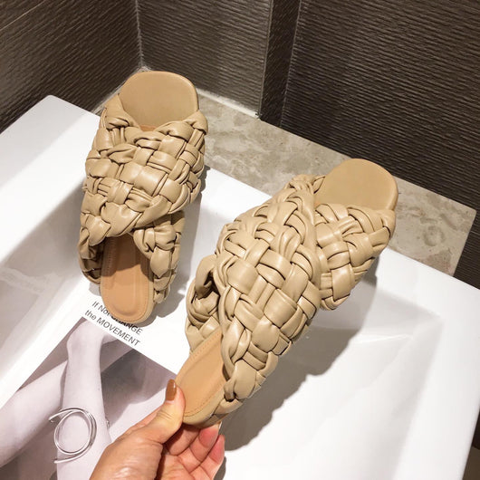 Sandalias Tejidas Cómodas de Tacón Plano para Mujer - Image 16