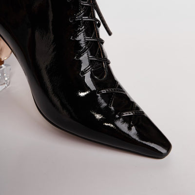 Botas Martin de Cuero con Tacón de Cristal, Cordones y Cierre - Image 17