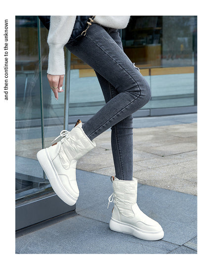 Botas Tobilleras para Mujer con Suela Gruesa y Forro de Terciopelo - Image 13