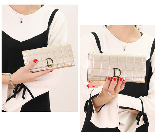 Cartera Larga de Cuadros para Mujer - Clutch de Alta Calidad - Image 4