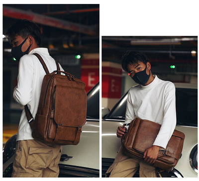 Mochila de Cuero PU Grande para Hombre - Image 22