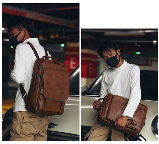 Mochila de Cuero PU Grande para Hombre - Image 22