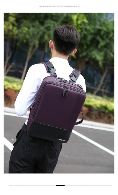Mochila Ejecutiva con Carga USB para Hombre - Image 9