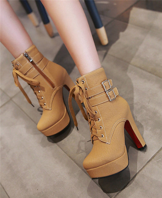 Botas de Tacón Grueso Ultra Alto para Mujer - Image 13