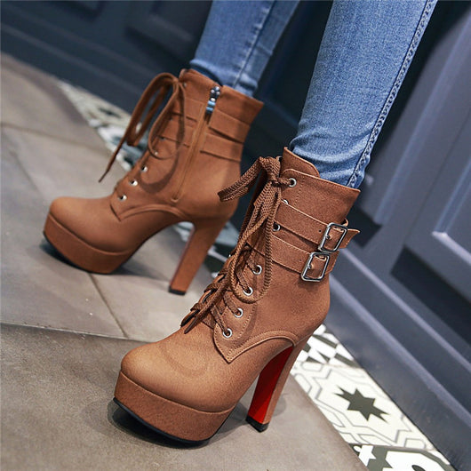Botas de Tacón Grueso Ultra Alto para Mujer - Image 16