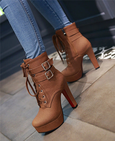 Botas de Tacón Grueso Ultra Alto para Mujer - Image 17