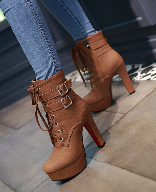 Botas de Tacón Grueso Ultra Alto para Mujer - Image 17