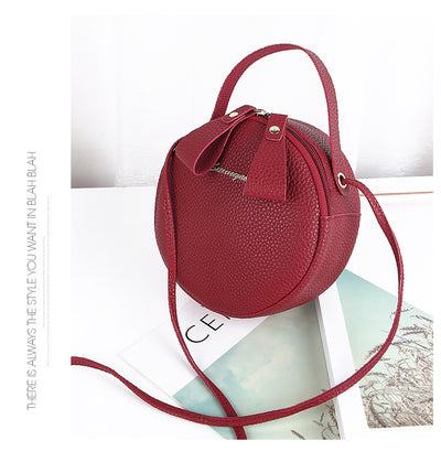 Bolso Bandolera Redondo de Cuero para Mujer - Cartera Messenger Circular - Image 12