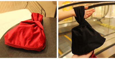 Bolso de Mano Seda Satinada con Nudo - Image 9