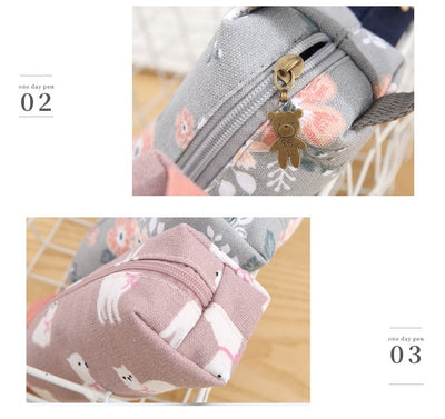 Estuche Portátil de Lona para Lápices y Accesorios - Image 9