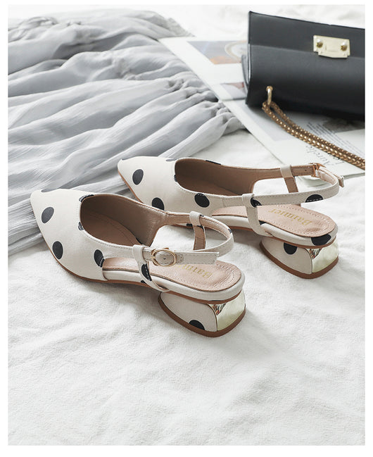 Sandalias Baotou con Tacón Grueso Estilo Hada - Punta Afilada y Hebilla Ajustable - Image 9