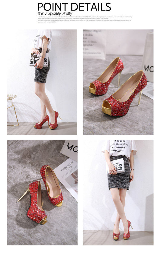 Zapatos de Tacón Stiletto Alto con Lentejuelas - Diseño Elegante para Mujer - Image 8