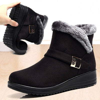 Botas Cortas Cálidas para Mamá con Tacón Bajo y Forro de Terciopelo - Image 16