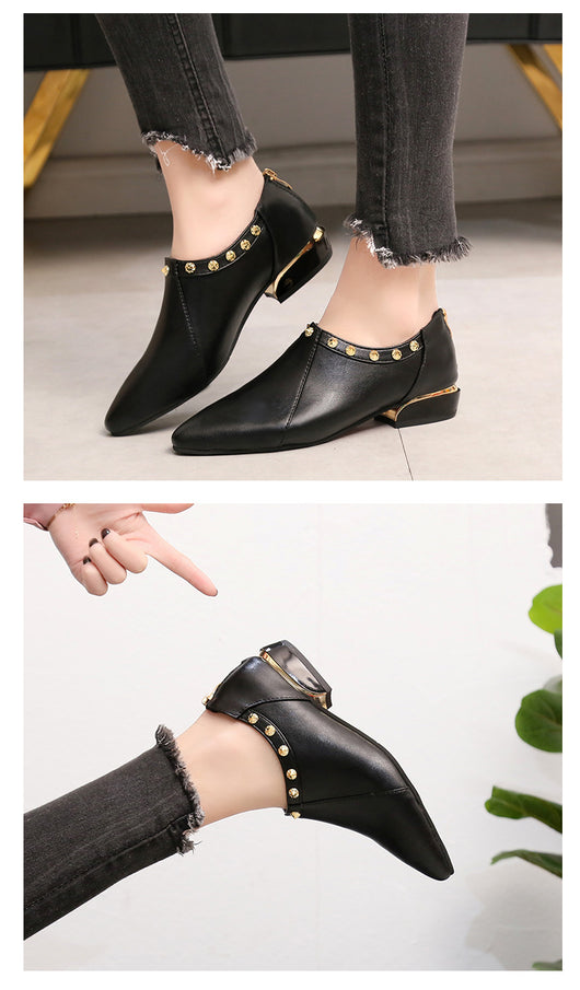 Zapatos Casuales para Mujer con Punta Afilada y Remaches de Moda - Image 8